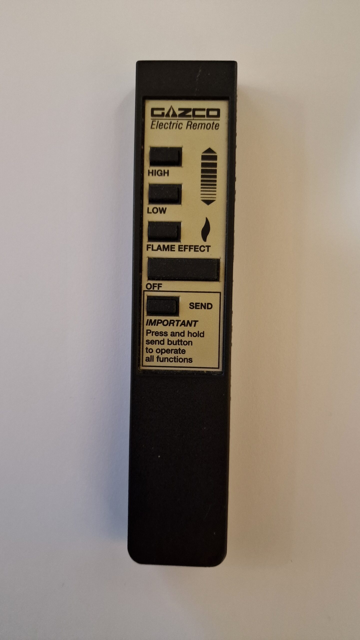 Gazco Electric Remote (Silver Label) Replacement Clone Remote Control