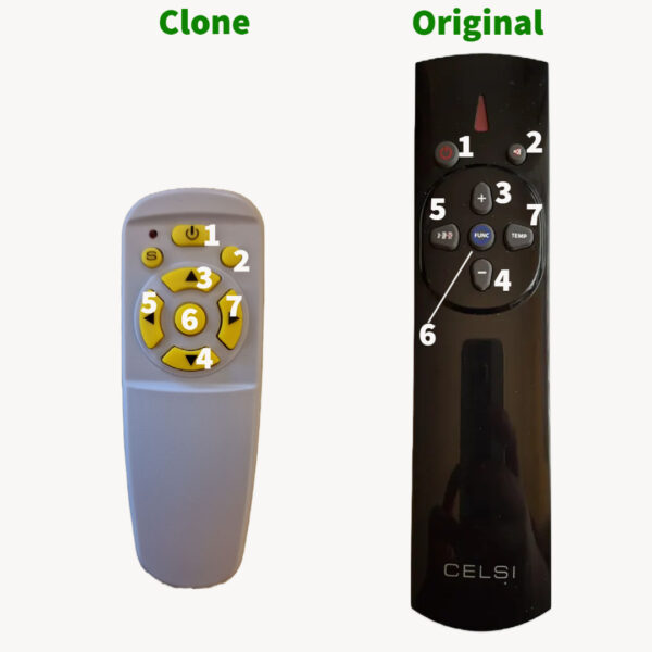 celsi long clone remote control