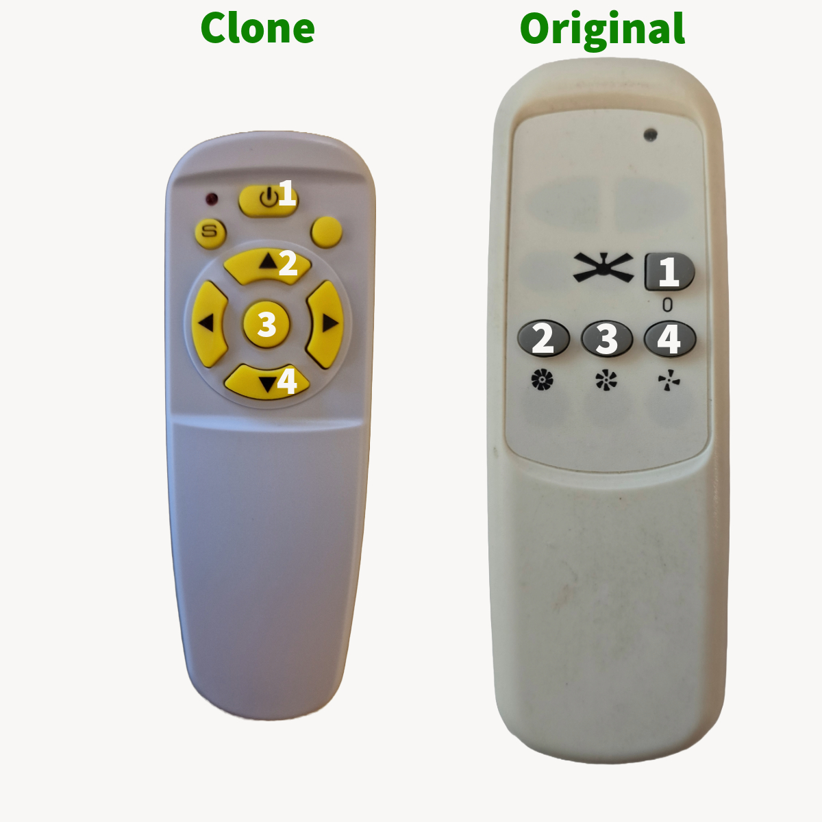 Ceiling Fan DD2 4 Button Version Clone Remote Control